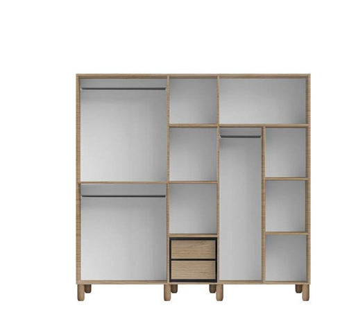 Begonya 5-Door MDF Wardrobe