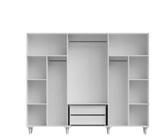 Lavender 6-Door MDF Wardrobe