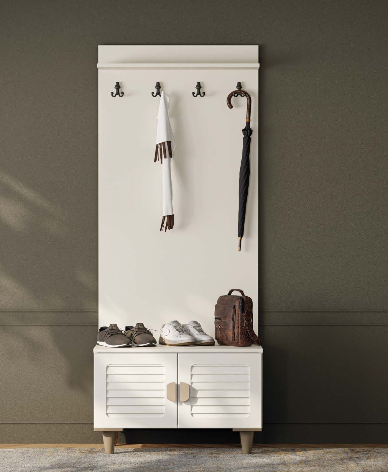 Lavender 2-Piece Block Coat Rack